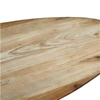 Taalika table à manger ovale en manguier et métal 240cm