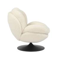 Topi fauteuil pivotant effet bouclette blanc