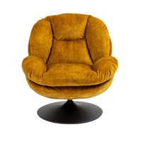 Topi fauteuil pivotant velours ocre