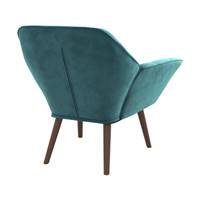 Jules fauteuil en velours bleu canard