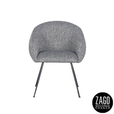 Vadim fauteuil en tissu gris foncé tweedé
