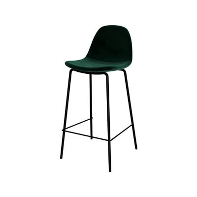 Vladi chaise de bar velours vert foncé H65