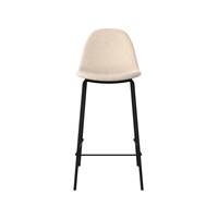Vladi chaise de bar en tissu bouclette beige H65