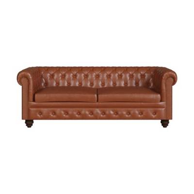 Winston canapé 2 places en cuir marron
