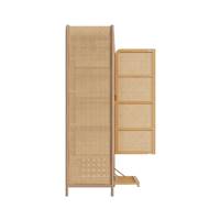 Dalia armoire 3 portes en bois massif et rotin