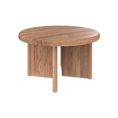 Andria table basse ronde ø80 en bois de teck recyclé