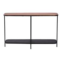 Eric console double plateau en cuivre et MDF noir