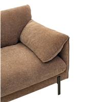 Isak canapé 2 places en tissu marron châtaigne