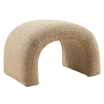 Ricoti pouf en tweed jaune miami forme arche