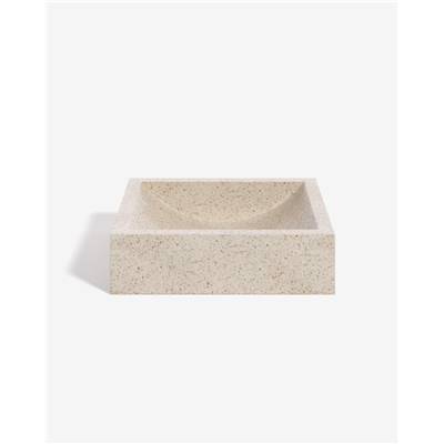 George vasque en terrazzo blanc 40x45