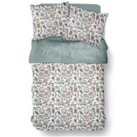 SSunshine parure de lit 220x240 multicolore coton imprimé dessin fleur 17.7