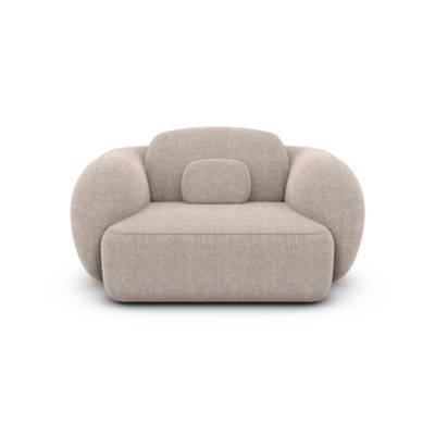 Bulane fauteuil en tissu texturé beige