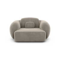 Bulane fauteuil en velours beige foncé