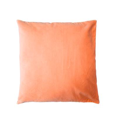 Gypset coussin 50x50 en coton bi-phase saumon vif/lin clair