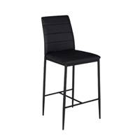 Adena tabouret de bar similicuir noir H65