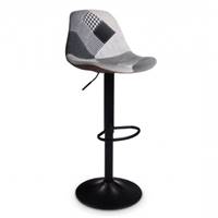 Capse tabouret de bar patchwork pivotant et réglable