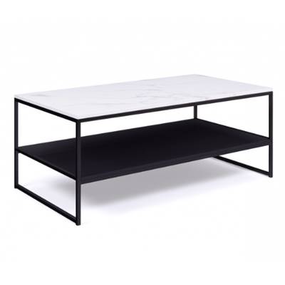 Lacky table basse double plateau effet marbre