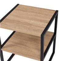 Misou lot de 2 tables de chevet bois et noir 2 plateaux