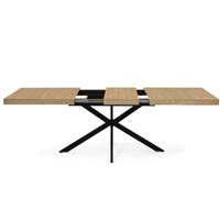 Spider table à manger extensible 160-200 bois et pieds croisés