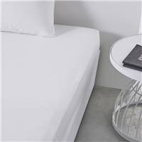 Essential drap housse 140x190 23cm coton craie