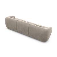 Taigano canapé 3 places en velours beige foncé