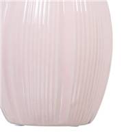 Alice vase rose en céramique strié H25.5cm L