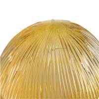 Petite lampe de table champignon jaune en verre avec pile et led H20
