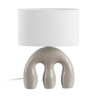Monarch lampe de table en céramique beige blanc 2 arches