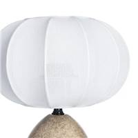 Sorella lampe de table céramique effet marbre gris et abat-jour tissu blanc H25c
