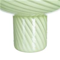 Salène lampe de table spirale en verre vert