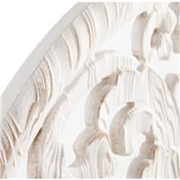 Mandala ensemble de 2 décorations murales en bois ajouré blanc décapé