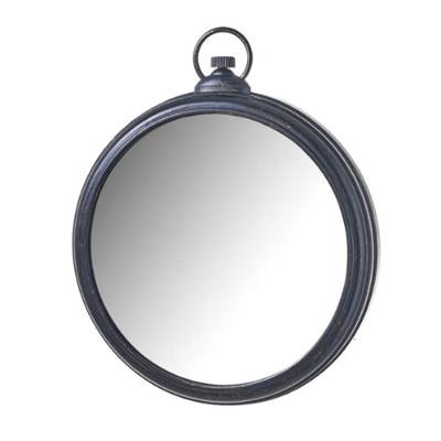 Clarla miroir rond noir type gousset