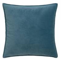 Burn coussin velours bleu 55x55