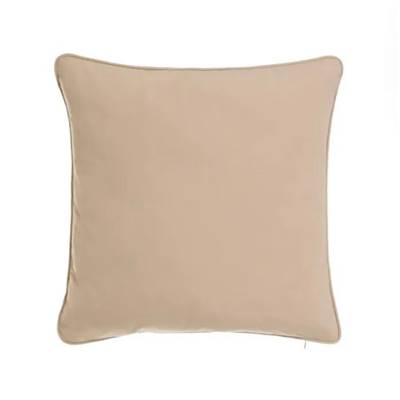 Updo coussin en fausse soie de coton beige 45x45cm