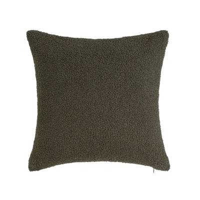 Sherpa coussin bouclé vert 45x45