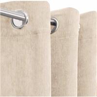 Canale rideau en velours côtelé naturel 140x260
