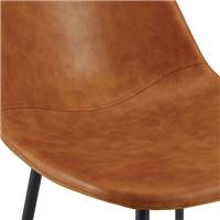 Vladi chaise en cuir synthétique camel