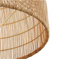 Urania lampadaire trépied en rotin et teck