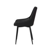 Bari chaise en PU noir