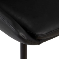 Bari chaise en PU noir