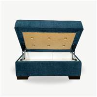 Kate pouf pour canapé modulable bleu chiné