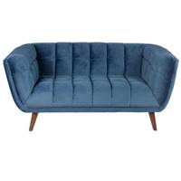 Beryl canapé 2 places en velours bleu