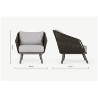 Alif fauteuil eucalyptus gris