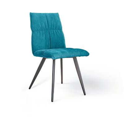 Aclé chaise tissu bleu azur