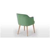 Swinton chaise à accoudoirs velours vert lounge