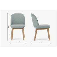Erdee chaise tissé gris bleu
