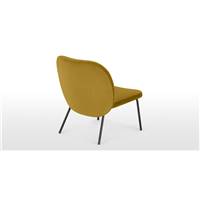 Fiasa fauteuil velours or vintage