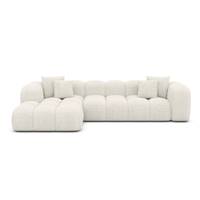 Cotton canapé d'angle gauche tissu bouclé blanc