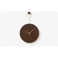 Rhion horloge en bois foncé