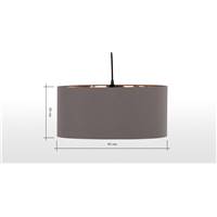 Oro abat-jour simple 45cm gris cuivre